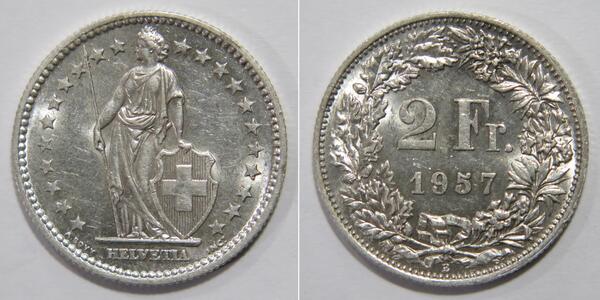 2 Franc Svizzera Argento 