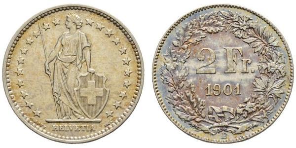 2 Franc Svizzera Argento 