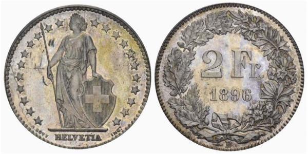 2 Franc Svizzera Argento 