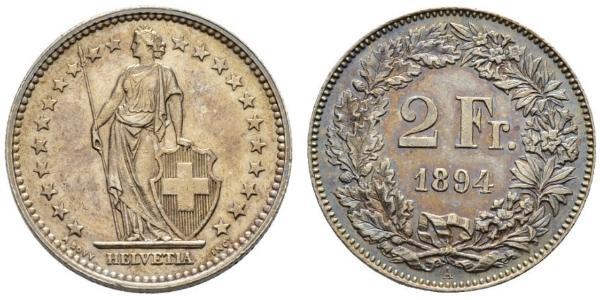 2 Franc Svizzera Argento 