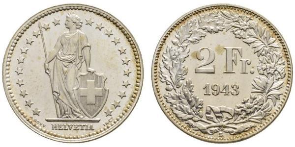 2 Franc Svizzera Argento 