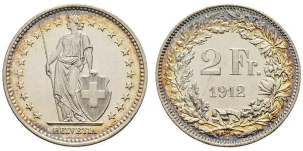2 Franc Svizzera Argento 
