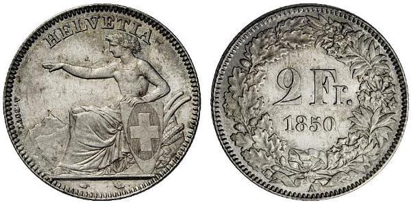 2 Franc Svizzera Argento 