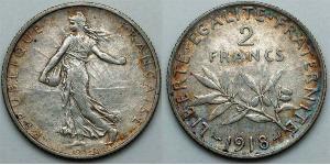 2 Franc Terza Repubblica francese (1870-1940)  Argento 