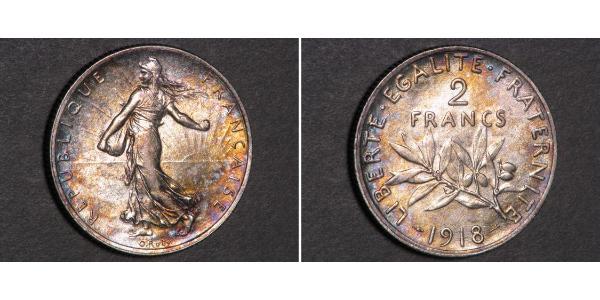 2 Franc Terza Repubblica francese (1870-1940)  Argento 