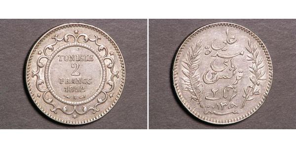 2 Franc Tunisia Argento 