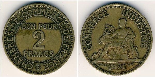 2 Franc Dritte Französische Republik (1870-1940)  Bronze/Aluminium 
