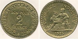 2 Franc French Third Republic (1870-1940)  Bronze/Aluminium 