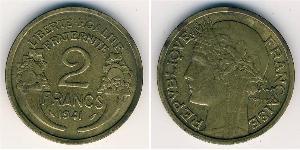 2 Franc French Third Republic (1870-1940)  Bronze/Aluminium 