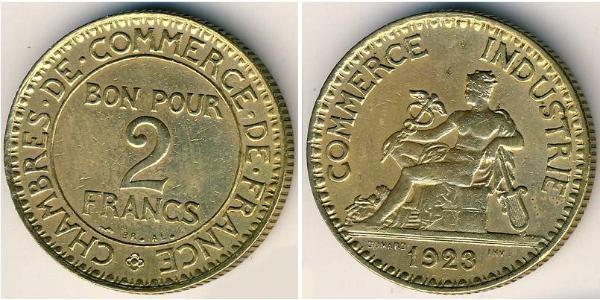 2 Franc French Third Republic (1870-1940)  Bronze/Aluminium 