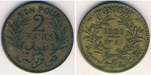 2 Franc Tunisia Bronzo 