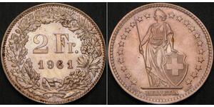 2 Franc Schweiz Kupfer/Nickel 
