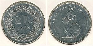 2 Franc Schweiz Kupfer/Nickel 