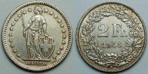 2 Franc Schweiz Kupfer/Nickel 