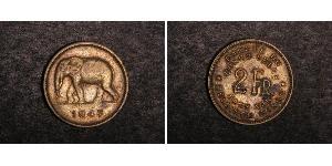 2 Franc Congo Belga (1908 - 1960) Latón 