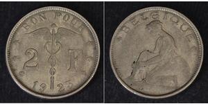 2 Franc Belgien Nickel 