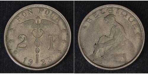 2 Franc Belgien Nickel 