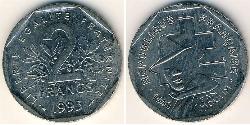 2 Franc Cinquième République (1958 - ) Nickel 