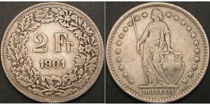 2 Franc Suiza Níquel/Cobre 