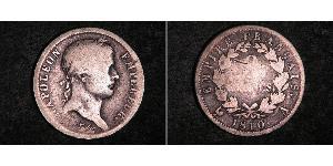 2 Franc Primer Imperio francés (1804-1814) Plata Napoleón Bonaparte(1769 - 1821)