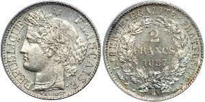 2 Franc Segunda República Francesa (1848-1852) Plata 