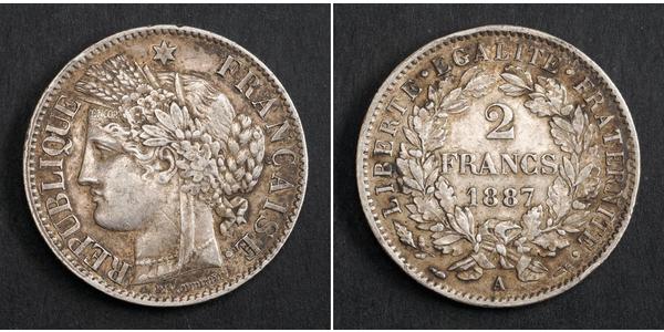 2 Franc Segunda República Francesa (1848-1852) Plata 