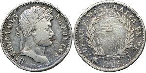 2 Franc States of Germany Plata Napoleón Bonaparte(1769 - 1821)