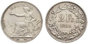 2 Franc Suiza Plata 