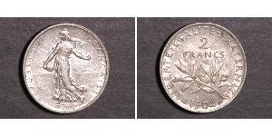 2 Franc Tercera República Francesa (1870-1940)  Plata 