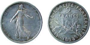 2 Franc Tercera República Francesa (1870-1940)  Plata 