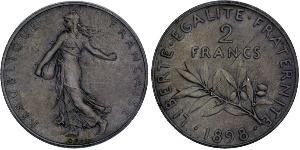 2 Franc Tercera República Francesa (1870-1940)  Plata 