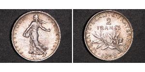 2 Franc Tercera República Francesa (1870-1940)  Plata 