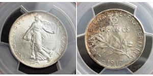 2 Franc Tercera República Francesa (1870-1940)  Plata 