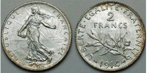 2 Franc Tercera República Francesa (1870-1940)  Plata 