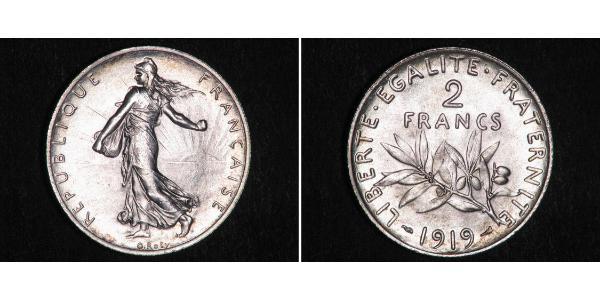 2 Franc Tercera República Francesa (1870-1940)  Plata 