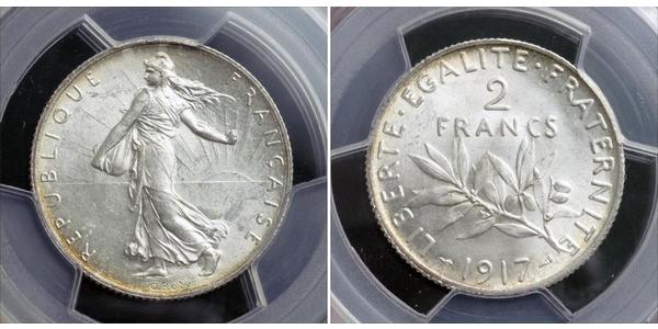 2 Franc Tercera República Francesa (1870-1940)  Plata 