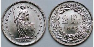 2 Franc Svizzera Rame/Nichel 