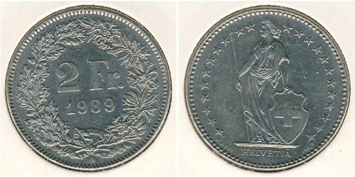 2 Franc Svizzera Rame/Nichel 