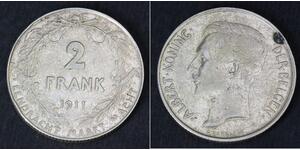 2 Franc Belgien Silber 