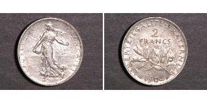 2 Franc Dritte Französische Republik (1870-1940)  Silber 