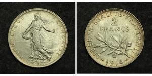 2 Franc Dritte Französische Republik (1870-1940)  Silber 