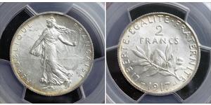 2 Franc Dritte Französische Republik (1870-1940)  Silber 