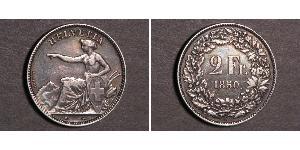 2 Franc Schweiz Silber 