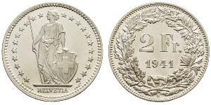 2 Franc Schweiz Silber 