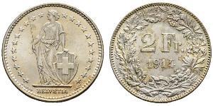 2 Franc Schweiz Silber 