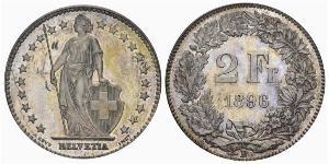 2 Franc Schweiz Silber 