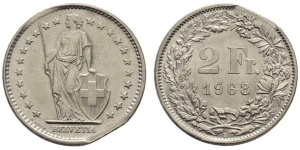 2 Franc Schweiz Silber 