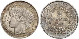 2 Franc French Second Republic (1848-1852) Silver 