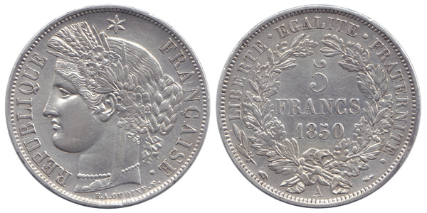2 Franc French Second Republic (1848-1852) Silver 