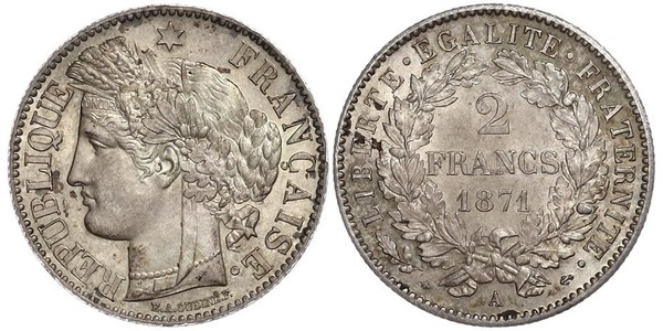 2 Franc French Second Republic (1848-1852) Silver 